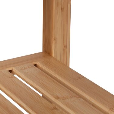 Стілець для ванної кімнати Relaxdays з бамбука з ручками та полицею