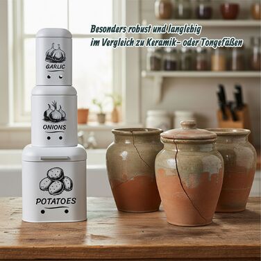 Набір з 3 контейнерів для зберігання картоплі Relaxdays