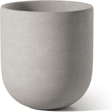Керамічні горщики для квітів LE TAUCI, 20 см (сірий) з дренажним отвором