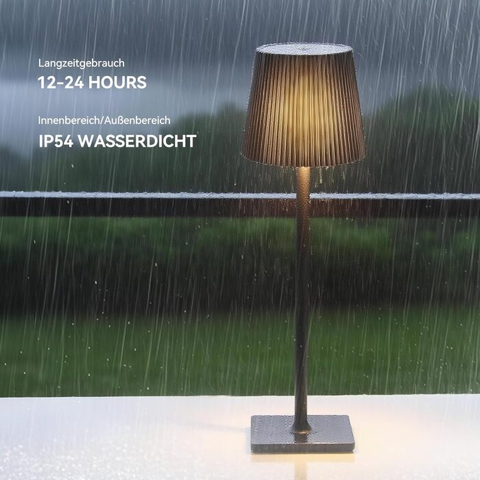 LED акумуляторні настільні лампи Xiake (2 шт), регулювання яскравості 2700K-6000K, IP54, 3 кольори, для дому та саду