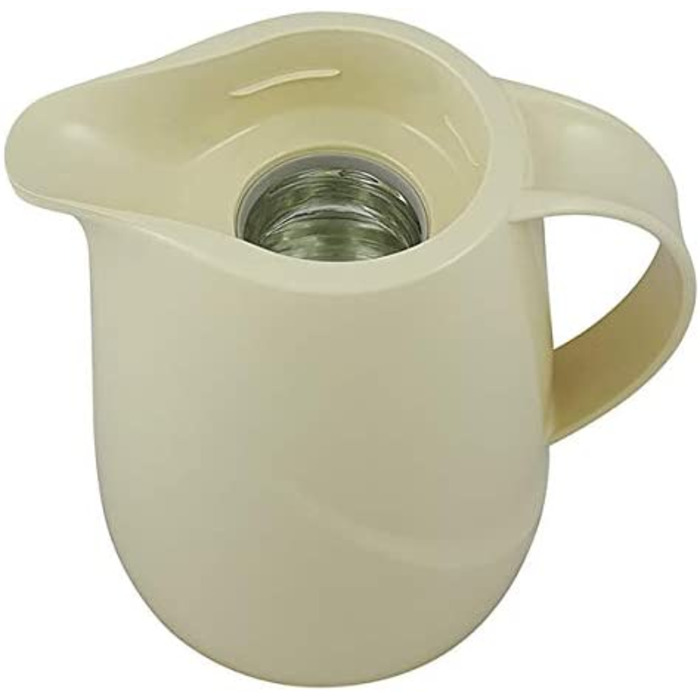 Термос Helios Wave, 1,5 л, пластик, білий, з кришкою-гвинтом, придатний для миття в посудомийній машині