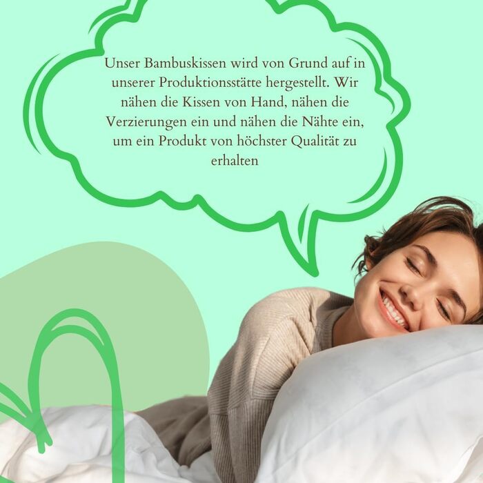 Бамбукова подушка Pen-Pol - - Гіпоалергенна подушка - Подушка для ліжка - Подушка для сну для дому - Натуральний матеріал - Бамбукова подушка для спальні - Високоякісний наповнювач подушки (60x60, білий)