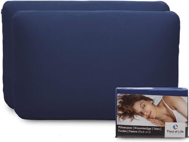 Ортопедична подушка для шиї з ефектом пам'яті, 40x60x12 см, з бавовни, для тих, хто спить на боці, синій колір