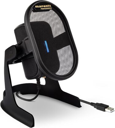 Мікрофон конденсаторний Marantz Professional MPM-1000U з великою мембраною та USB-підключенням для подкастів, студії та геймінгу