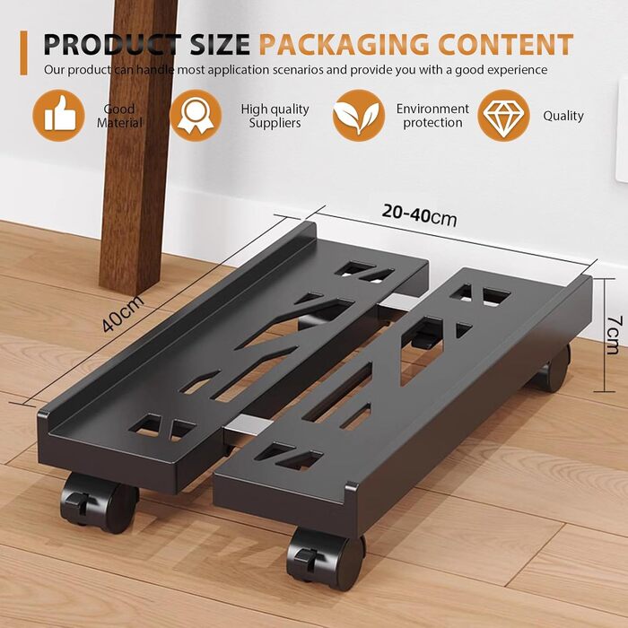 Підставка для комп'ютера настільна, 40x40x7 см, мобільна, універсальна, для ПК, ігрового комп'ютера, офісу