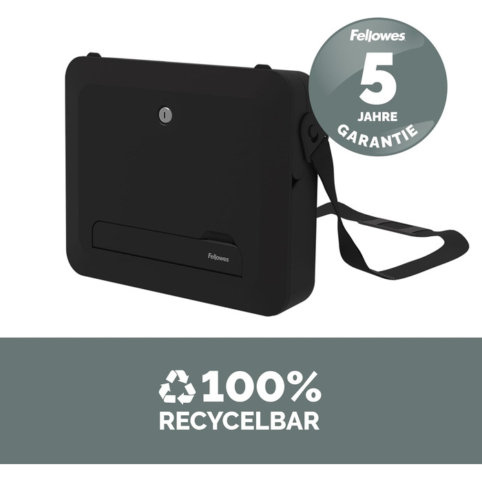 Підставка для ноутбука Fellowes Breyta™ 2-в-1 з сумкою, регулювання висоти, чорна, екологічна