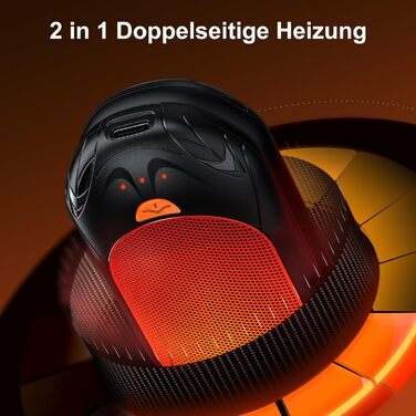 Електричні грілки для рук OUTJUT 6000mAh, 2 шт., USB, 3 режими нагріву, для спорту, кемпінгу, чорні