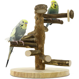 Ігровий майданчик для птахів WishesMar з годівницею 22х24,5 см дерево