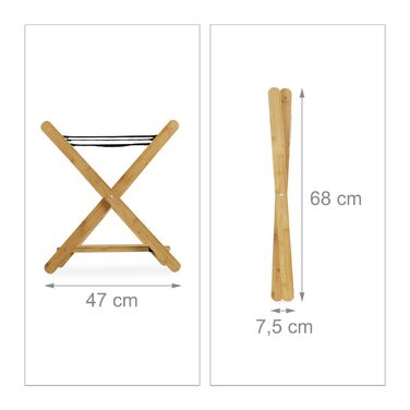 Підставка для валіз Relaxdays з бамбука з полицею