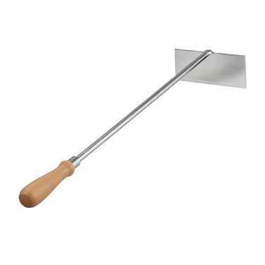 Relaxdays Щітка для попелу з нержавіючої сталі з дерев'яною ручкою