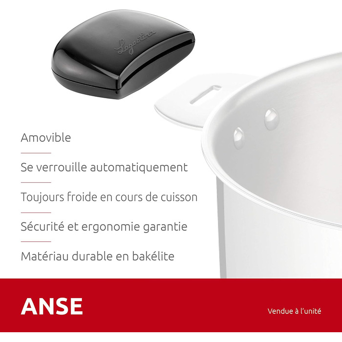 Каструля Lagostina Salvaspazio з нержавіючої сталі 18/10, діаметр 14 см, для всіх типів плит та духовок, з багатошаровим дном Lagotherm, складна, економна
