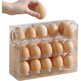 Контейнер для яєць Storaffy для зберігання яєць в холодильнику великої ємності-органайзер для яєць в холодильнику з ручкою-Кухня