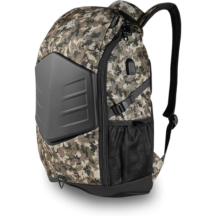 Рюкзак BoostBag One - міський рюкзак Boostboxx для ноутбука/ноутбука до 15,6 дюймів, Ipad, планшета та мобільного телефону, ідеально підходить для школи, університету, бізнесу чи роботи, сірий (BoostBag Camouflage)