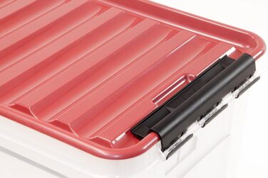 Коробка для новорічних кулі - ялинкових прикрас та декору (61 літр), червона