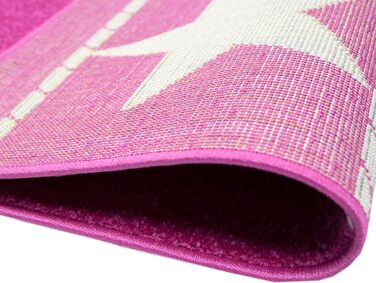 Дитячий килимок Ігровий килимок Дитячий килимок Зірка рожевий кремовий Розмір (200 х 290 см)