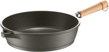 Сковорода Berndes Bonanza 24 см з індукційним дном, високим бортиком та 3-шаровим антипригарним покриттям, міцний алюмінієвий литний корпус, чорна, 24.0 x 24.0 x 6.5 см