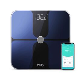 Цифрові ваги для ванної кімнати eufy, Bluetooth/Wi-Fi, 15 вимірювань, вага, жирові відкладення, ІМТ, 3D-модель, IPX5