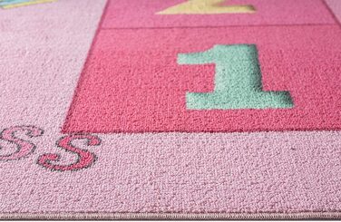 Дитячий килим Happy Life, Дитячий килим, килимок для ігор, що миється, килимок з цифрами, надувний килимок, цифри, рожевий, (160 см круглий, рожевий)