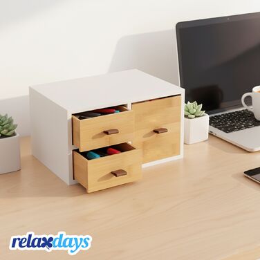 Ящик для зберігання Relaxdays з бамбука з петлями