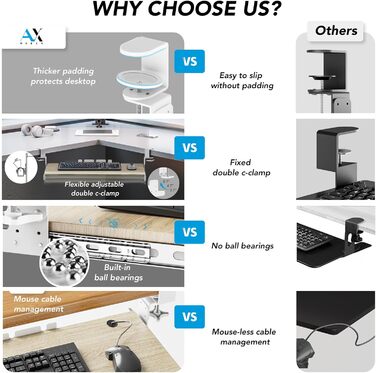 Висувна підставка для клавіатури під стіл з К-кріпленням, великого формату, стійка, ковзна, платформа для клавіатури 838 мм x 280 мм, висувна платформа, комп'ютерна шухляда для набору тексту (дуб)