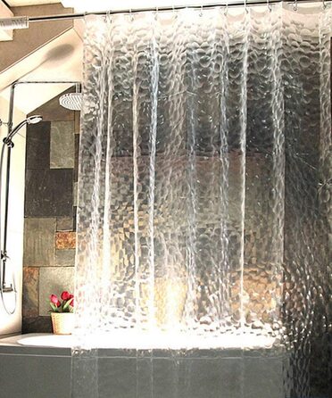 Прозора прозора фіранка для душу з ЕВА, щільна Водонепроникна фіранка для ванної кімнати-80 х 180 см (Eva-water Cube, 180 х 200см)