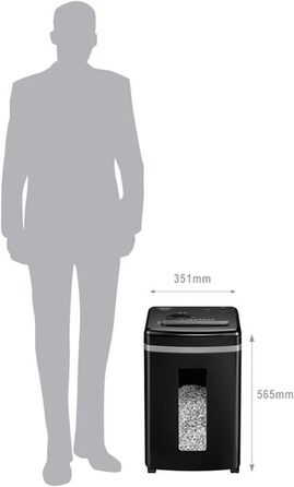 Fellowes Aktenvernichter High Security 9 Blatt: Шредер Fellowes High Security 9, для офісу та дому, Powershred 450M, 19л кошик, тихий, 2000+ частинок/A4, знищення CD