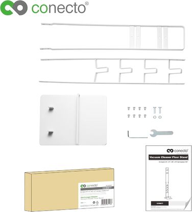 Підставка для пилососа conecto SA-CC50876, алюміній, білий