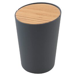 Настільна кошик для сміття Point-Virgule з кришкою і великим завантажувальним отвором, кухонний кошик для органічних відходів невеликого розміру, 3 л (темно-сірого кольору)