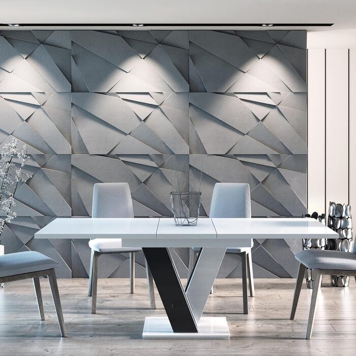 Розсувний кухонний стіл PROROOM FURNITURE Malvi – чорний, 120-160 см, для 4-6 осіб | Сучасний дизайн | Легка збірка | Для їдальні та кухні