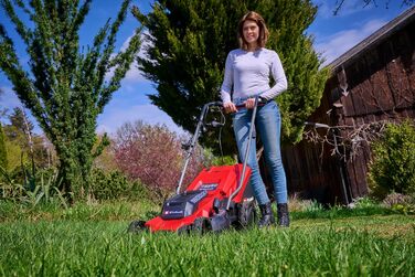 Електричний газонокосарка Einhell GC-EM 1600/37 - 1600 Вт, ширина косіння 37 см, до 700 м², кошик 38 л, регулювання висоти 20-60 мм