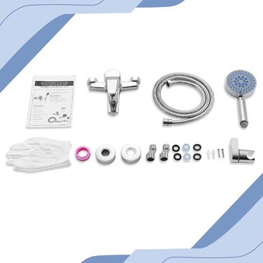 Змішувач для ванни з душем (хром) з 3 режимами, набір для ванної кімнати (Bs102)