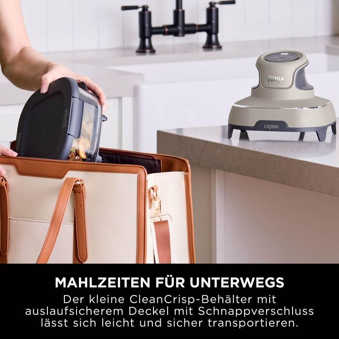 Ninja CRISPi Airfryer - фритюрниця без олії, 3.8 л, 4-в-1, 1700 В, FN101EUSTGD (Stone)