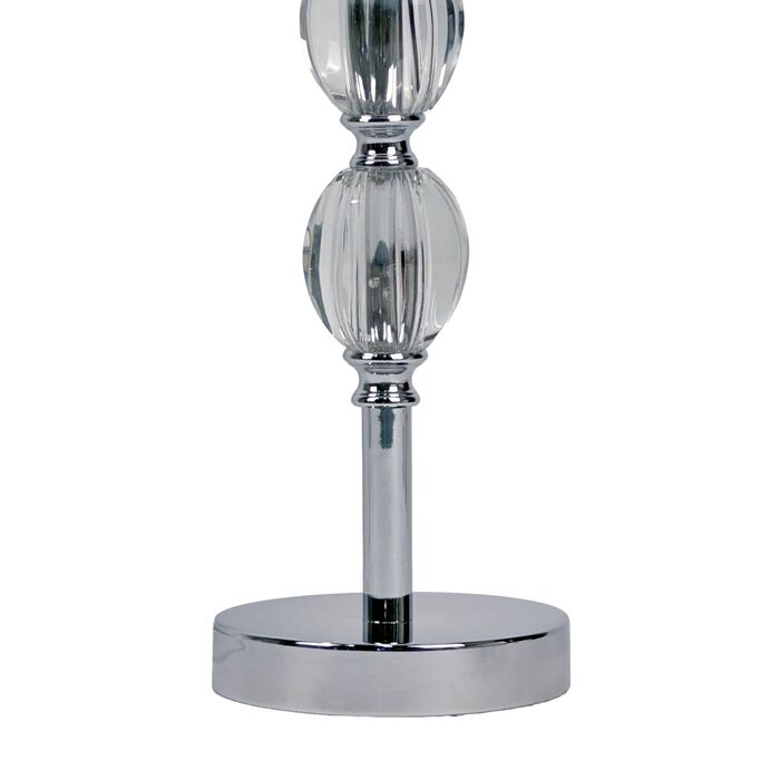 Лампа для столу Relaxdays з кришталевою основою та тканинним абажуром