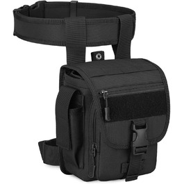 Тактична сумка для ніг Huntvp, Військова сумка для ніг, Спортивна тактична сумка для ніг, армійські сумки для ніг, водонепроникна поясна сумка, сумка для інструментів, сумка для ніг, для чоловіків і жінок, для піших прогулянок на мотоциклах ,для активного відпочинку (тип 3-чорний)