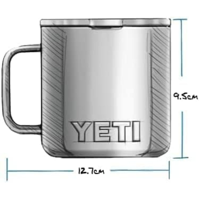 Чашка YETI Rambler, нержавіюча сталь, 14 унцій (414 мл) (нержавіюча сталь)