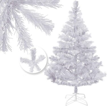Різдвяна ялинка kesser штучна з 775 вершинами, ялинка штучна благородна ялиця швидка збірка вкл. Підставка для різдвяної ялинки, Різдвяна прикраса-2,1 м (180 см, білий)