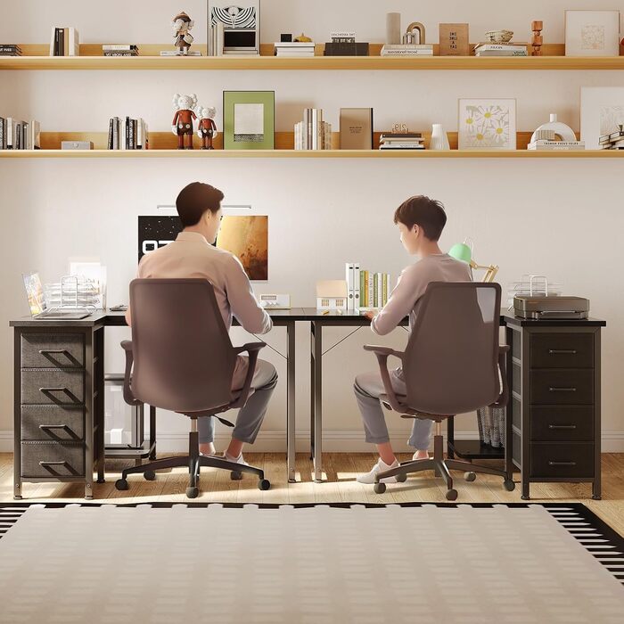 Комп'ютерний кутовий стіл Coleshome 100x70 см з 4 шухлядами, білий/чорний, для офісу, робочого кабінету, спальні