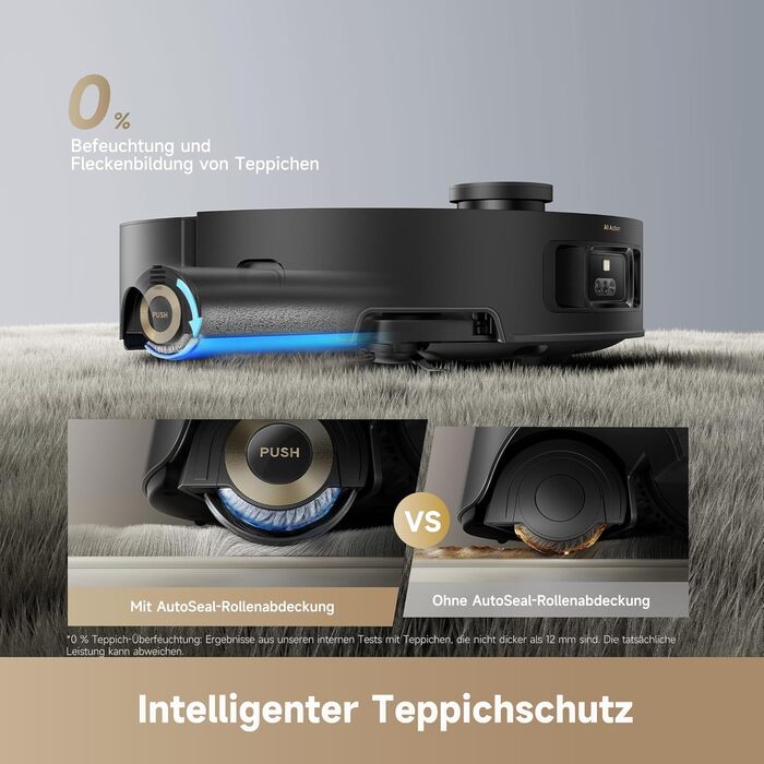 Робот-пилосос Dreame Aqua10 Roller: потужність 30000Pa, самоочищення, автоматичне випорожнення, керування голосом, чорний