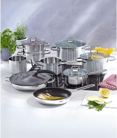 Набір каструль Silit Toskana Induktion 4 шт. з нержавіючої сталі, з кришкою з термостійкого скла, антипригарне покриття відсутнє