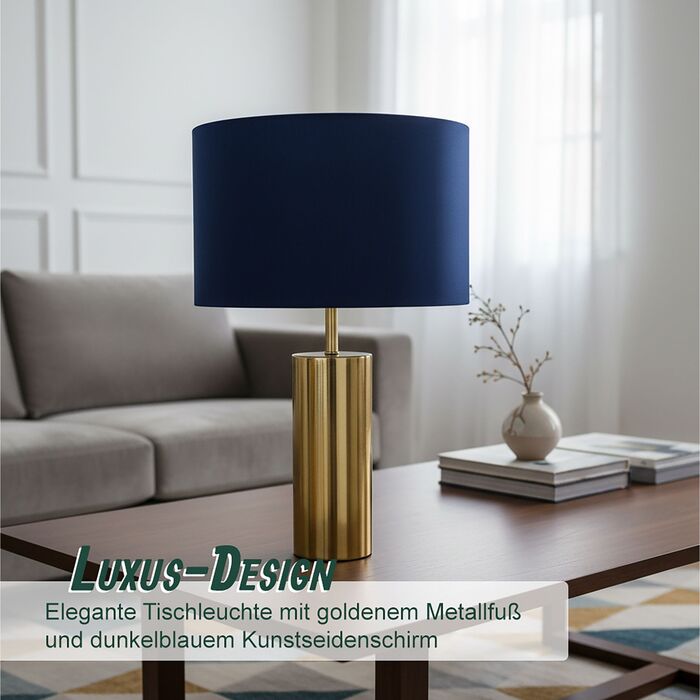 Лампа настільна Relaxdays з абажуром з оксамиту