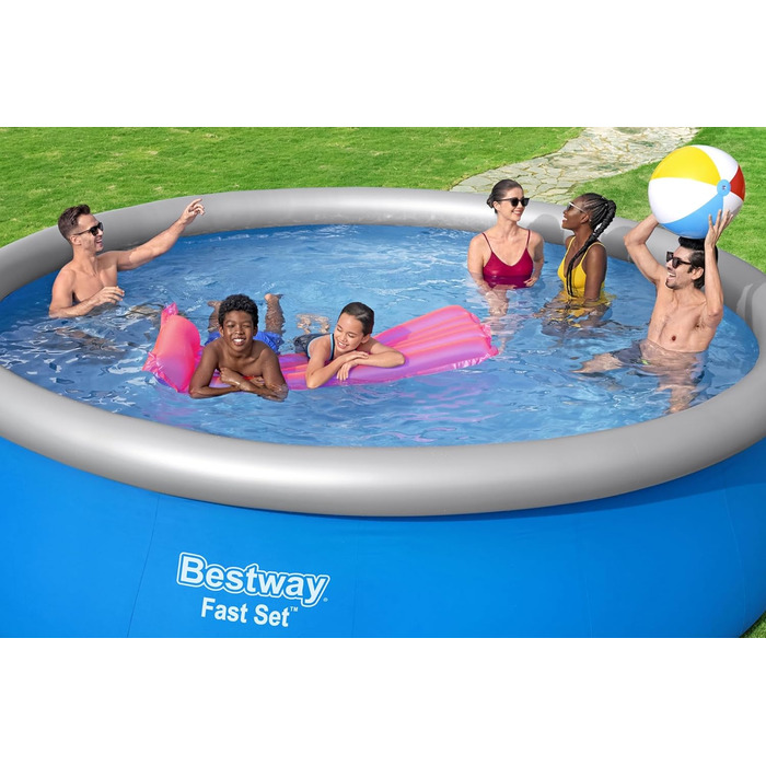 Каркасний басейн Bestway Fast Set з фільтром, круглий, 457x122 см, синій