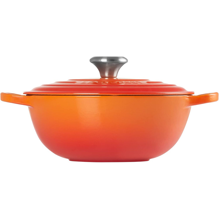 Каструля Le Creuset Signature з чавуну, 24 см, 4.1 л, для всіх плит (включаючи індукцію), кольор сірий