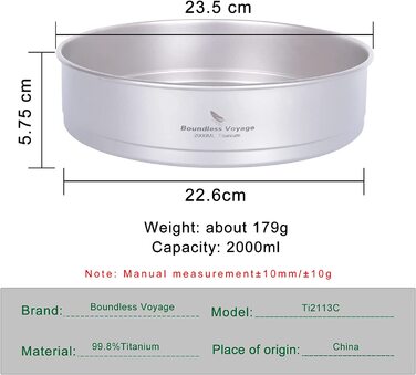 Набір посуду iBasingo для кемпінгу: каструля 4.5L та пароварка 2L (Ti2114C)