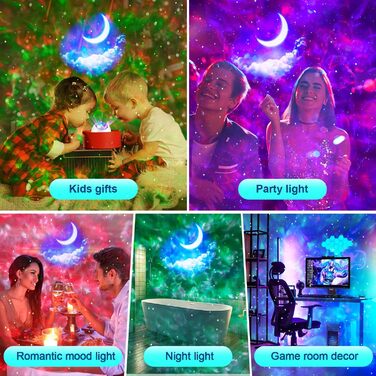 Проектор зоряного неба Sternenhimmel з Bluetooth, 300 режимів, нічник для дітей та дорослих, білий колір