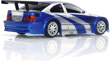 RC Автомобіль 1/43 Масштаб Готовий до Гонок Дрифт 4WD з Пультом, Світлодіодне Підсвічування, Синій