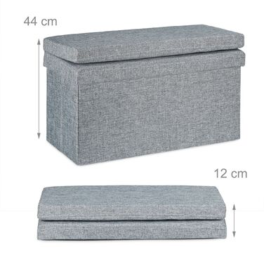 Relaxdays Складаний табурет зі спинкою L