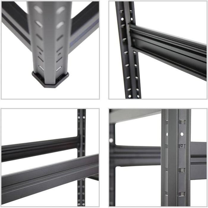 Стелаж для шин PROREGAL Dino, 180x120x50 см, чорний, до 12 шин, вантажопідйомність 150 кг | для гаража, підвалу, майстерні