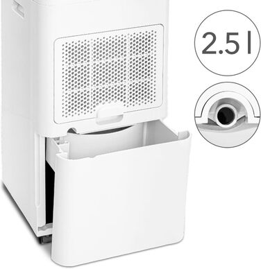 Тотек TTK 27 HEPA – осушувач повітря та очищувач з HEPA-фільтром H13, 12 л/24 год, гігростат, LED-індикатор якості повітря, таймер