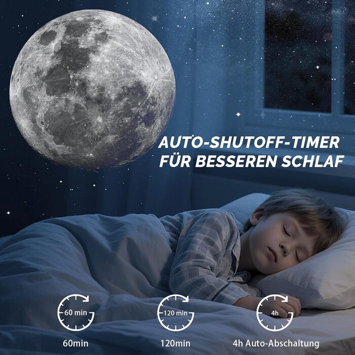 Проєктор зоряного неба Sternenhimmel: Галактика, планетарій, нічник для дітей та дорослих - чорний