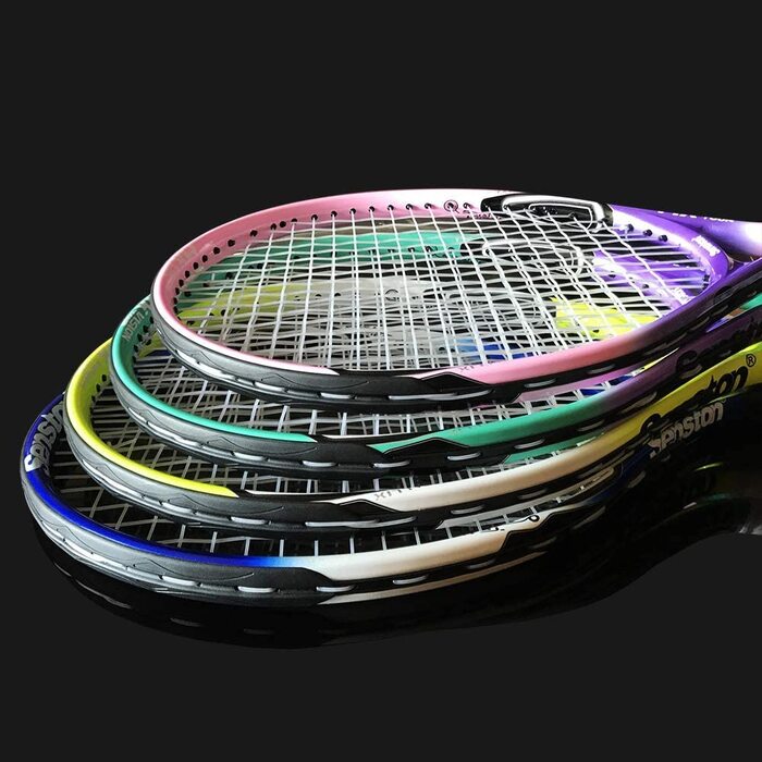 Тенісна ракетка Senston 19/23/25 комплект тенісних ракеток цільного дизайну з тенісною сумкою, накладкою, демпфером вібрації рожевого кольору 25 дюймів